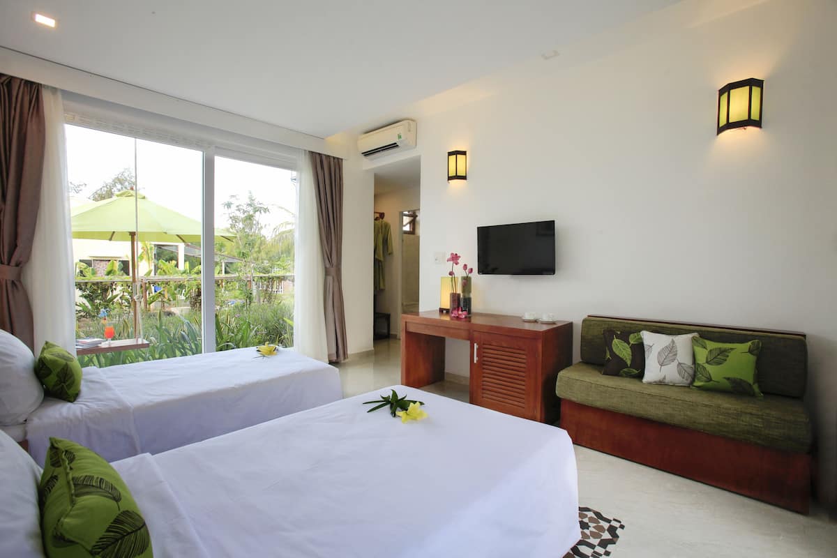 Chambre Deluxe, balcon, vue jardin