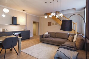 Superior Apartment, 2 Bedrooms | Living area - Bearsleys Downtown Apartments (Riga)