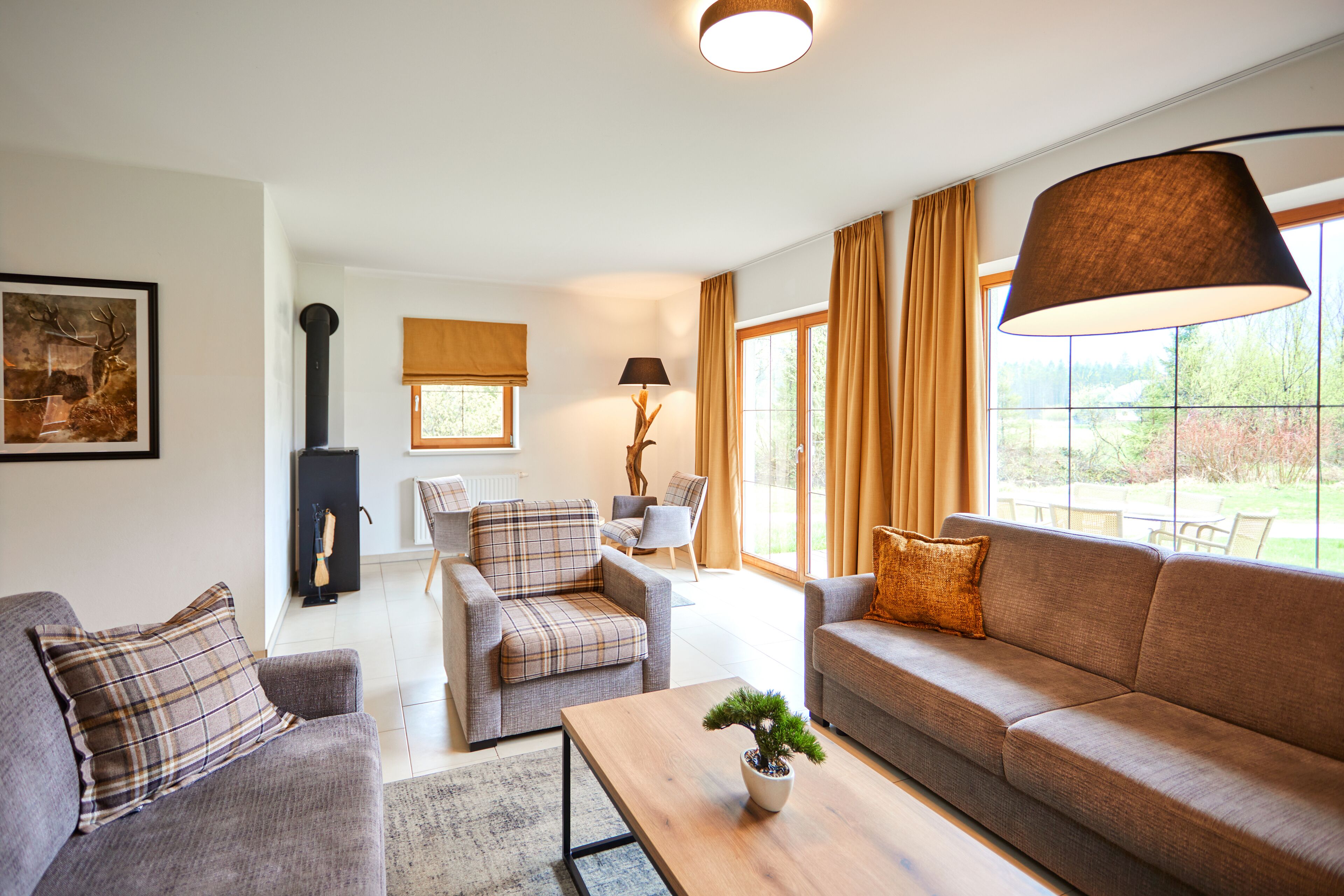 Nhà gỗ, 4 phòng ngủ, phòng tắm hơi (Traunsee) | Khu phòng khách | TV màn hình phẳng 