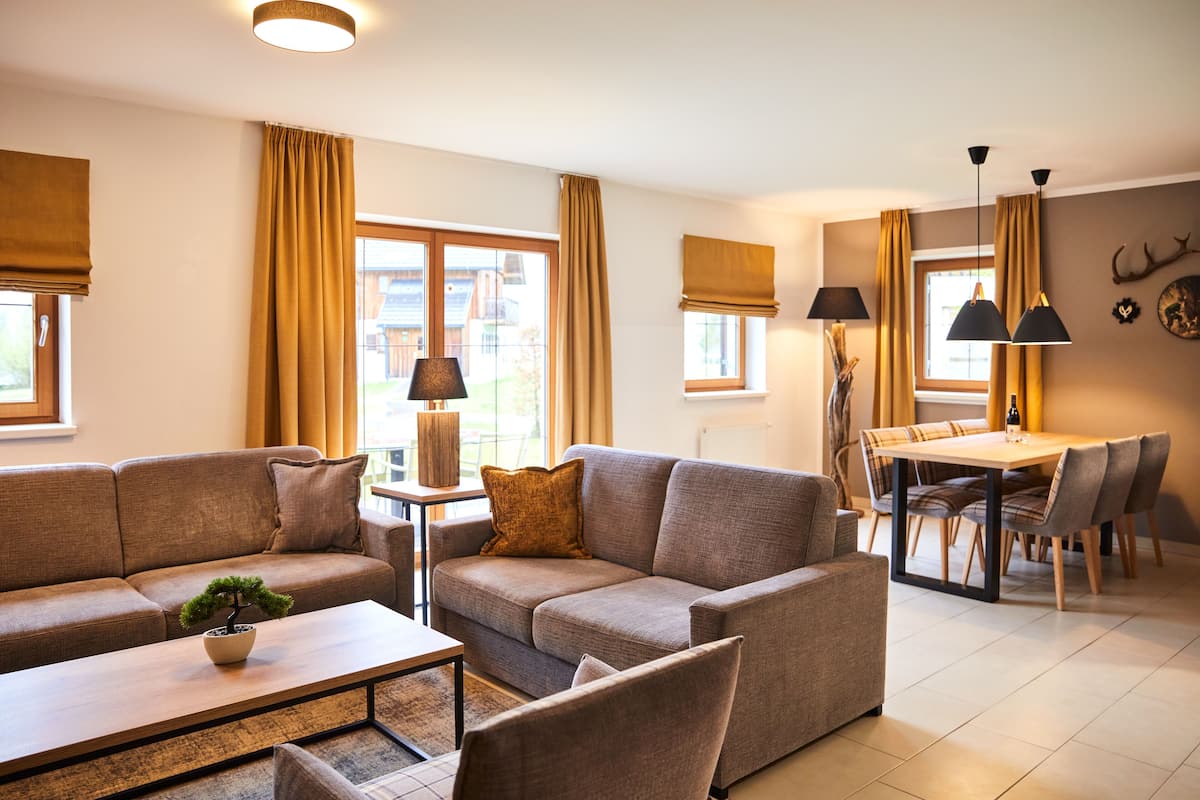 Chalet, 3 camere da letto, sauna (Wolfgangsee) | Area soggiorno | TV a schermo piatto