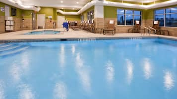 Indoor pool, open 6:00 AM to 11:00 PM, sun loungers