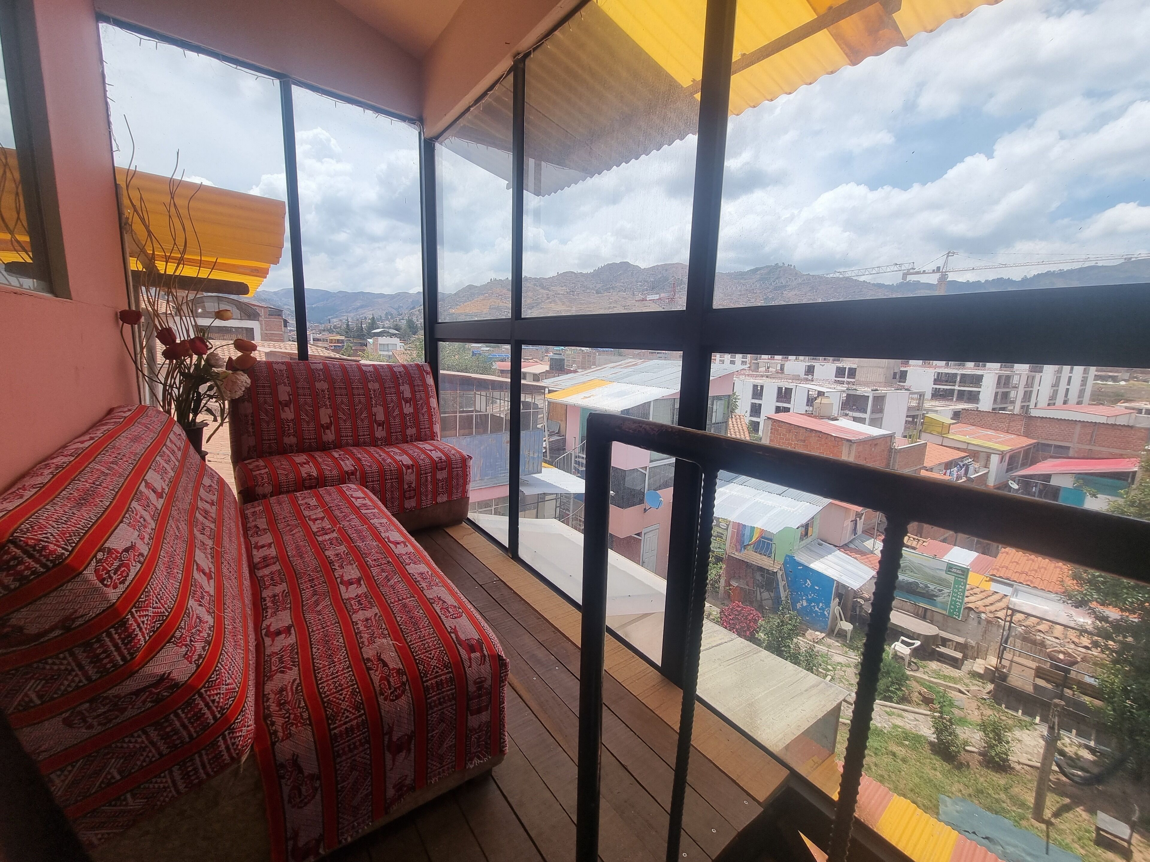 Vue sur la ville depuis l’hébergement