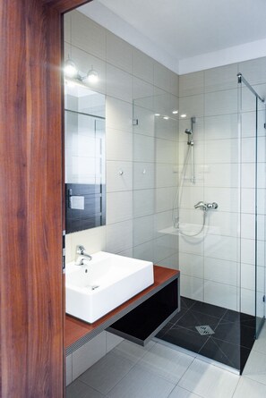 Ducha, secador de pelo, toallas