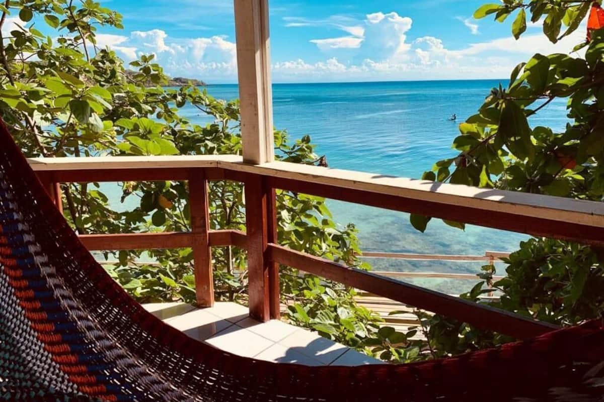 Cabane Panoramique, balcon, vue océan