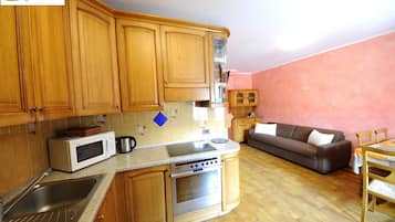 Standard Apartment, 2 Bedrooms, Terrace | Private kitchenette | Fridge, microwave, stovetop, coffee/tea maker
