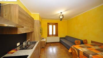 Standard-Apartment, 2 Schlafzimmer, KĂŒche | Eigene Kochnische | KĂŒhlschrank, Mikrowelle, Herdplatte, Wasserkocher mit Kaffee-/Teezubehör