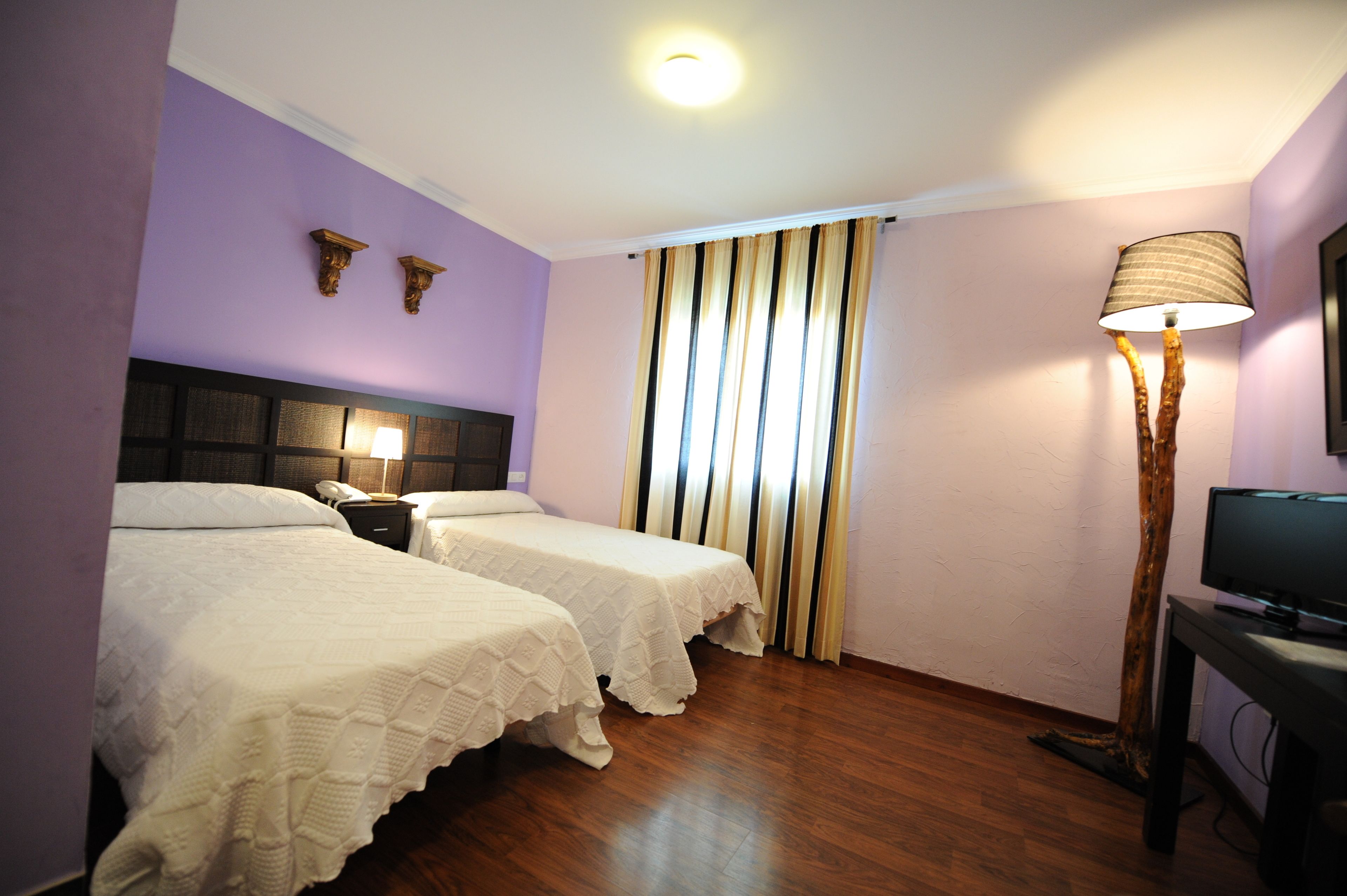 premium bedding, desk, blackout curtains, iron/ironing board