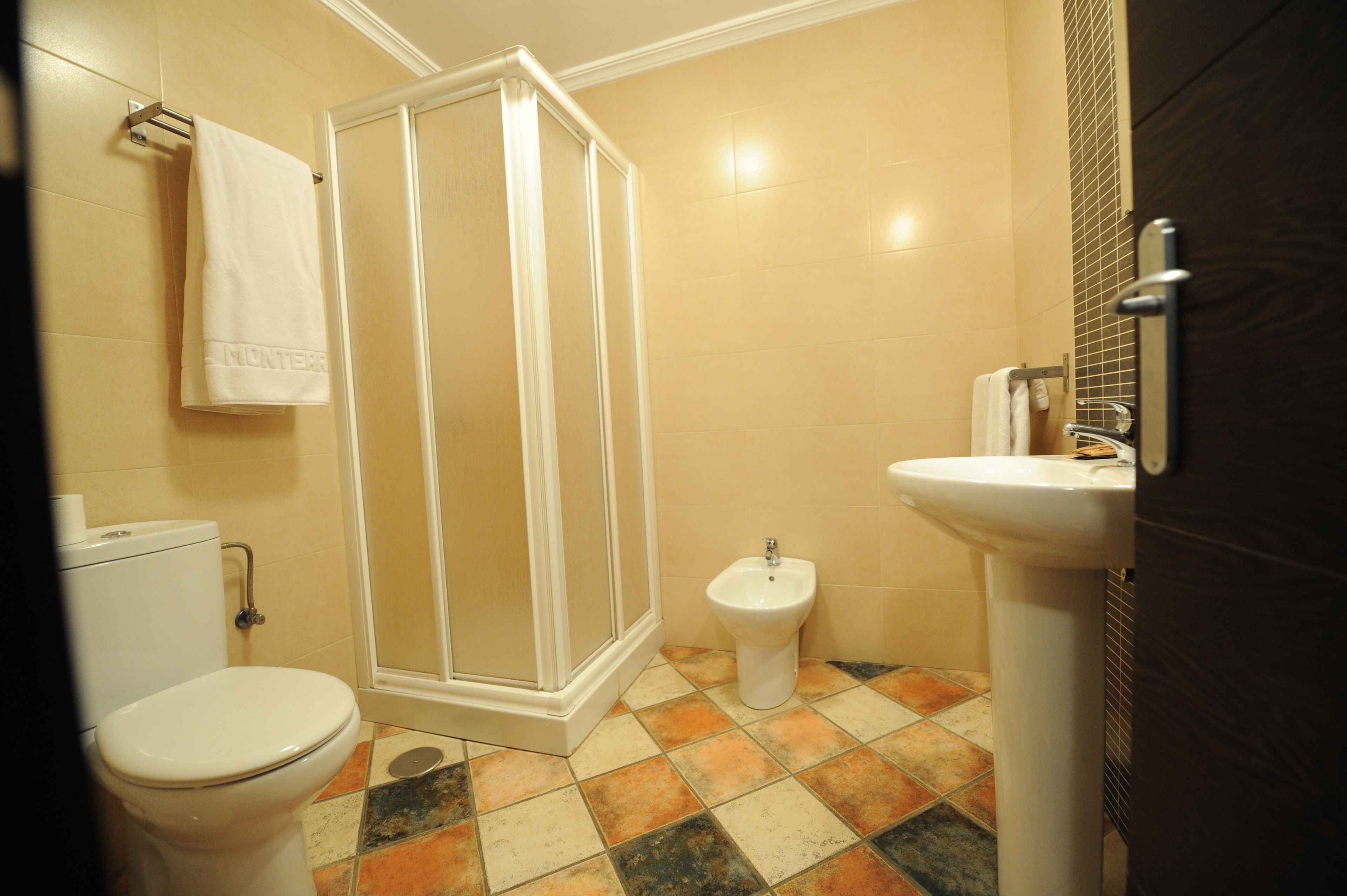 free toiletries, hair dryer, towels