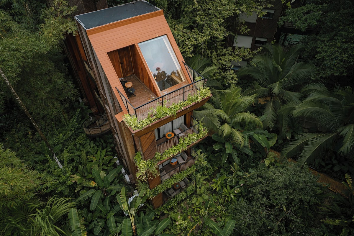 Rooftop Terrace Jungle Immersion with AC | Building design