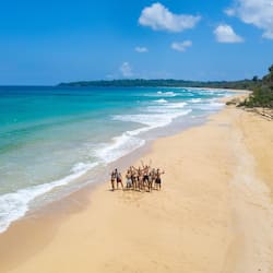 On the beach, beach massages, beach volleyball, beach bar