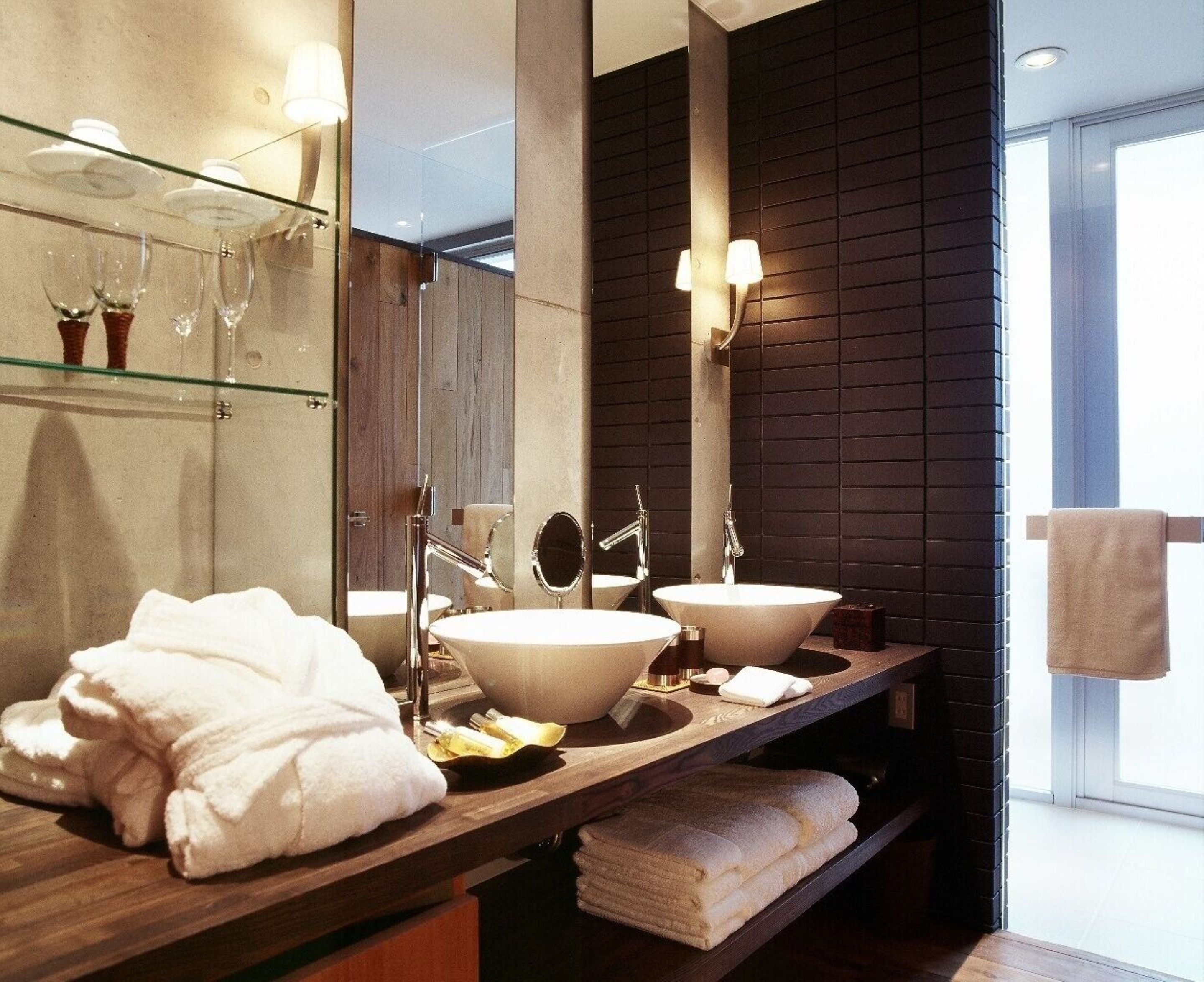 suite with hot spring bath (48sqm) | bathroom | designer toiletries, hair dryer, bathrobes, slippers
