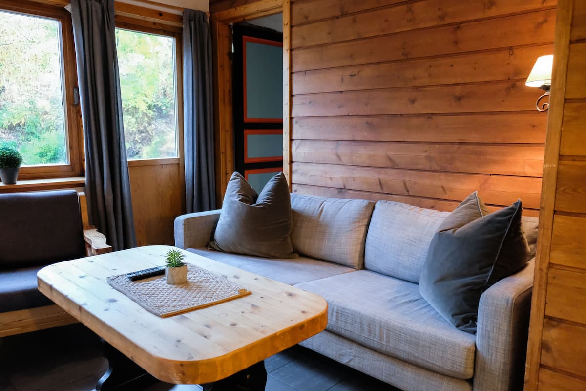 Appartement (4 People, excluding linen & towels) | Woonruimte | Een flatscreentelevisie en vloerverwarming