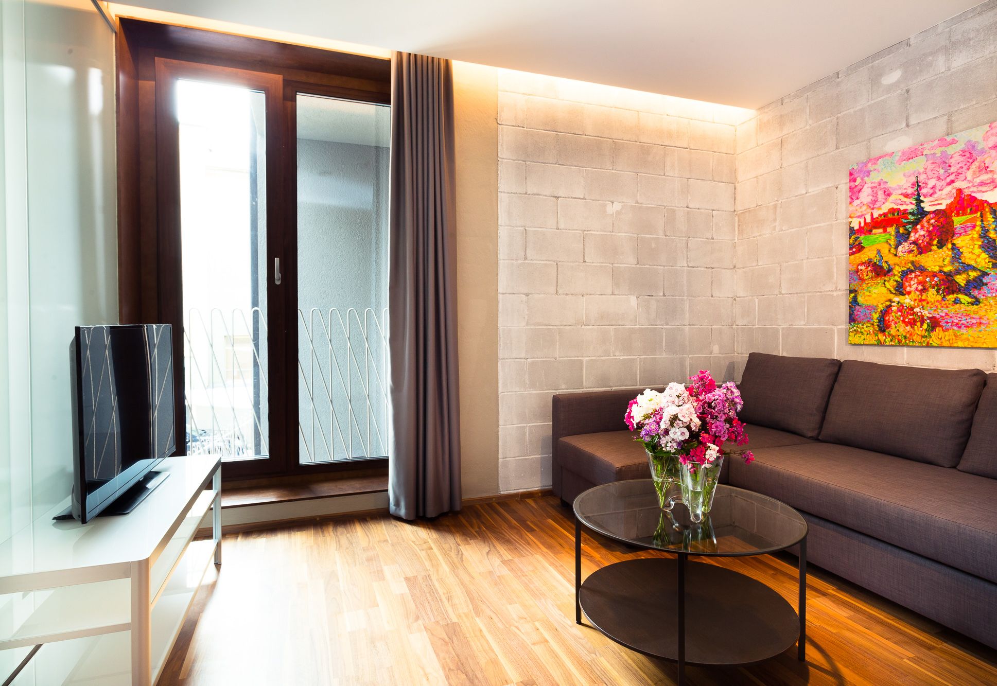 APARTMENT 4, Large 1 Bedroom with Bath | Living area | Flat-screen TV, DVD player