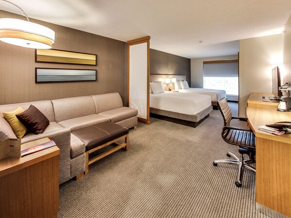 Premium bedding, pillowtop beds, in-room safe, desk