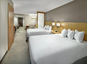 Room, 2 Queen Beds, Accessible, Bathtub | Premium bedding, pillowtop beds, in-room safe, desk - DoubleTree by Hilton Edmonton Downtown (Edmonton)