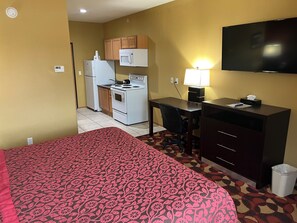 Desk, iron/ironing board, free WiFi, bed sheets