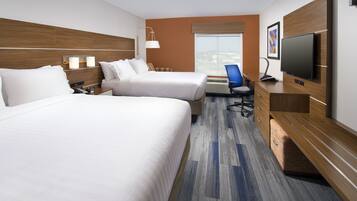 In-room safe, desk, laptop workspace, blackout drapes