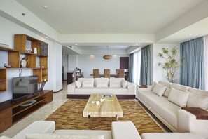 Presidential Suite | Living room | 42-inch LED TV with cable channels, TV - The Sintesa Jimbaran Bali (Jimbaran)