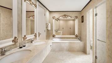 Villa, 3 Bedrooms, Balcony, Garden View | Bathroom | Separate bathtub and shower, deep-soaking bathtub, designer toiletries