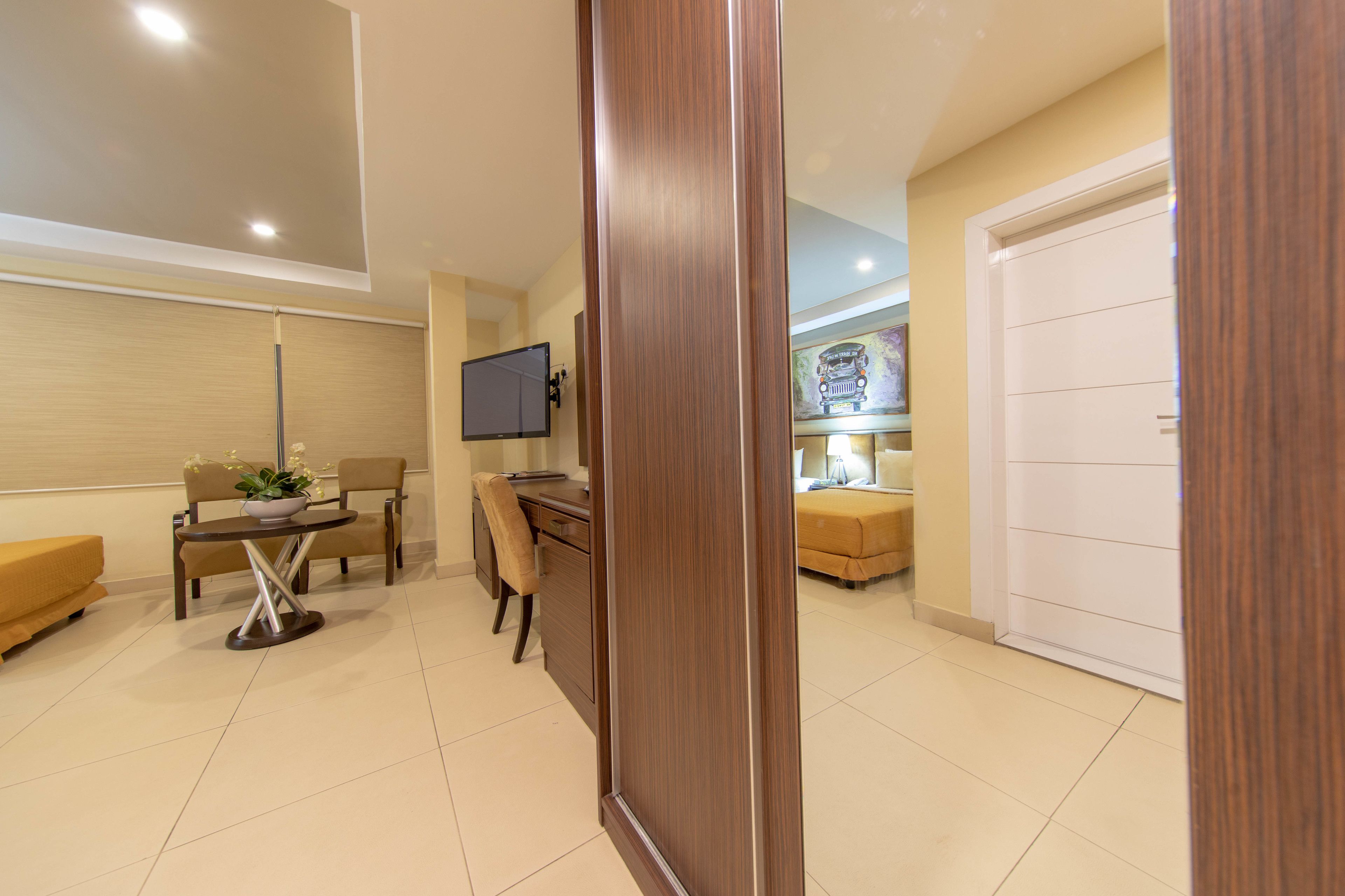 deluxe double room, city view | view from room