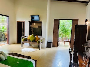 Suíte estúdio exclusiva | 1 quarto, lençóis italianos Frette, roupas de cama premium