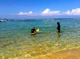 Beach nearby, white sand, beach shuttle, beach cabanas