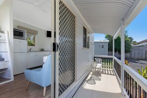 Standard Cabin - Sleeps 4 - Dog friendly | Balcony view - Reflections Ballina - Holiday Park (Ballina)