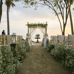 Outdoor wedding area