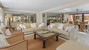 Luxury Villa, 4 Bedrooms | Living area | Flat-screen TV