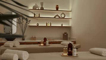 Sauna seca, sauna a vapor, 8 salas de tratamento, massagens