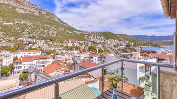 Double Room, Terrace, City View | Living area | 55-cm LCD TV with satellite channels, TV