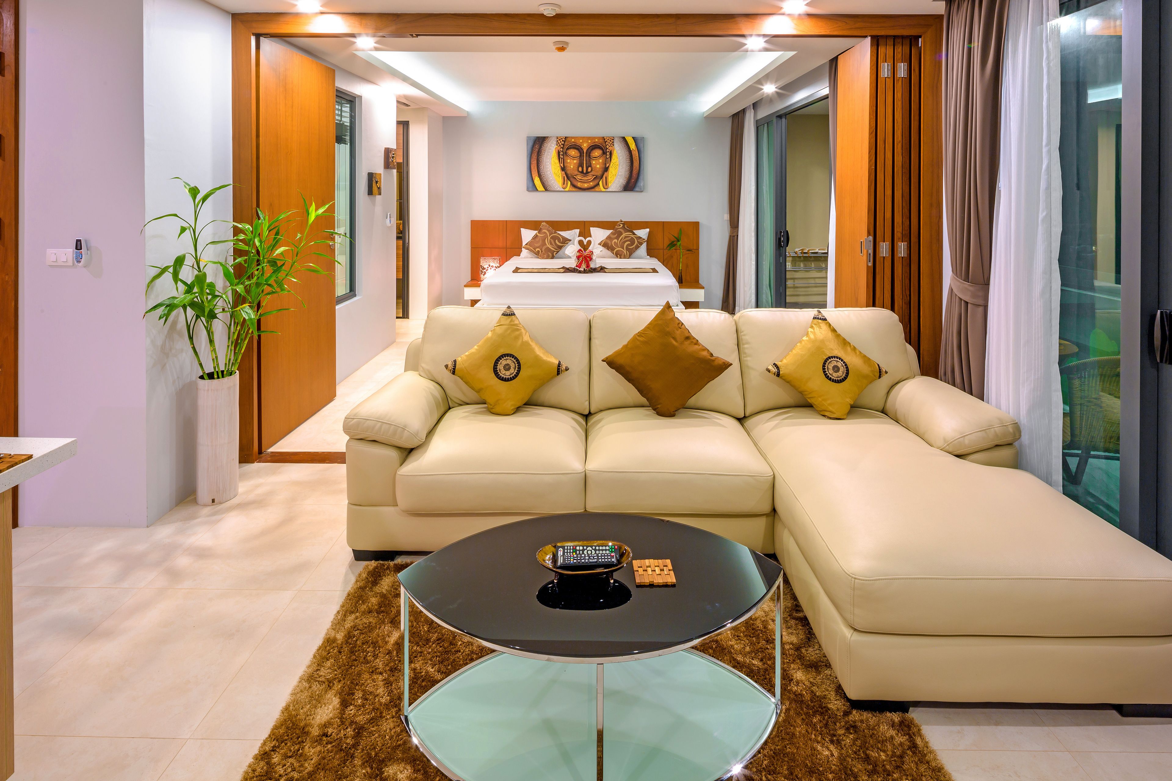 1 bedroom seaview | living room | led tv