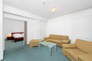 舒适套房, 1 张特大床 | 客厅 | 平板电视