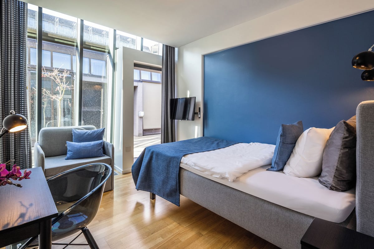 Habitación individual estándar, 1 cama individual grande | 1 dormitorio, escritorio, espacio para trabajar con un portátil