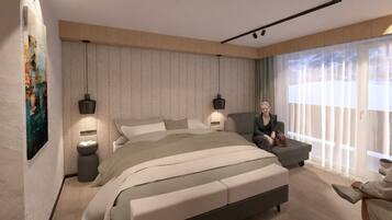 Suite Junior | Seprai antialergi, minibar, brankas, dan meja kerja