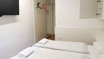 Desk, free WiFi, bed sheets