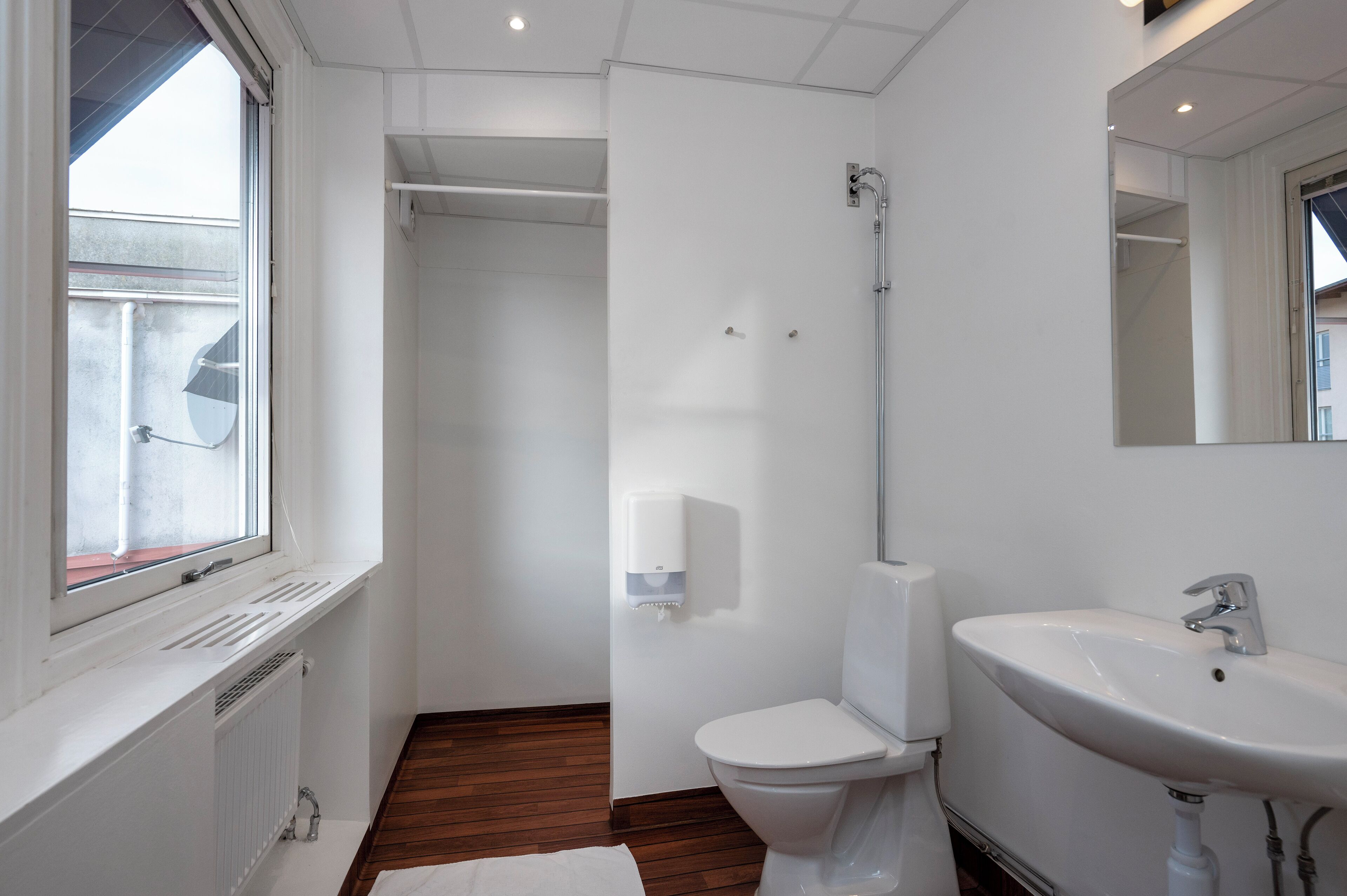 double or twin room | bathroom | shower, hair dryer, towels, soap