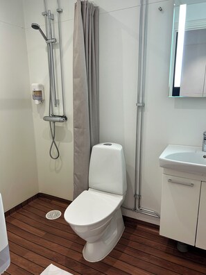 Chambre double, 1 grand lit | Salle de bain | Douche, séchoir à cheveux, serviettes fournies, savon