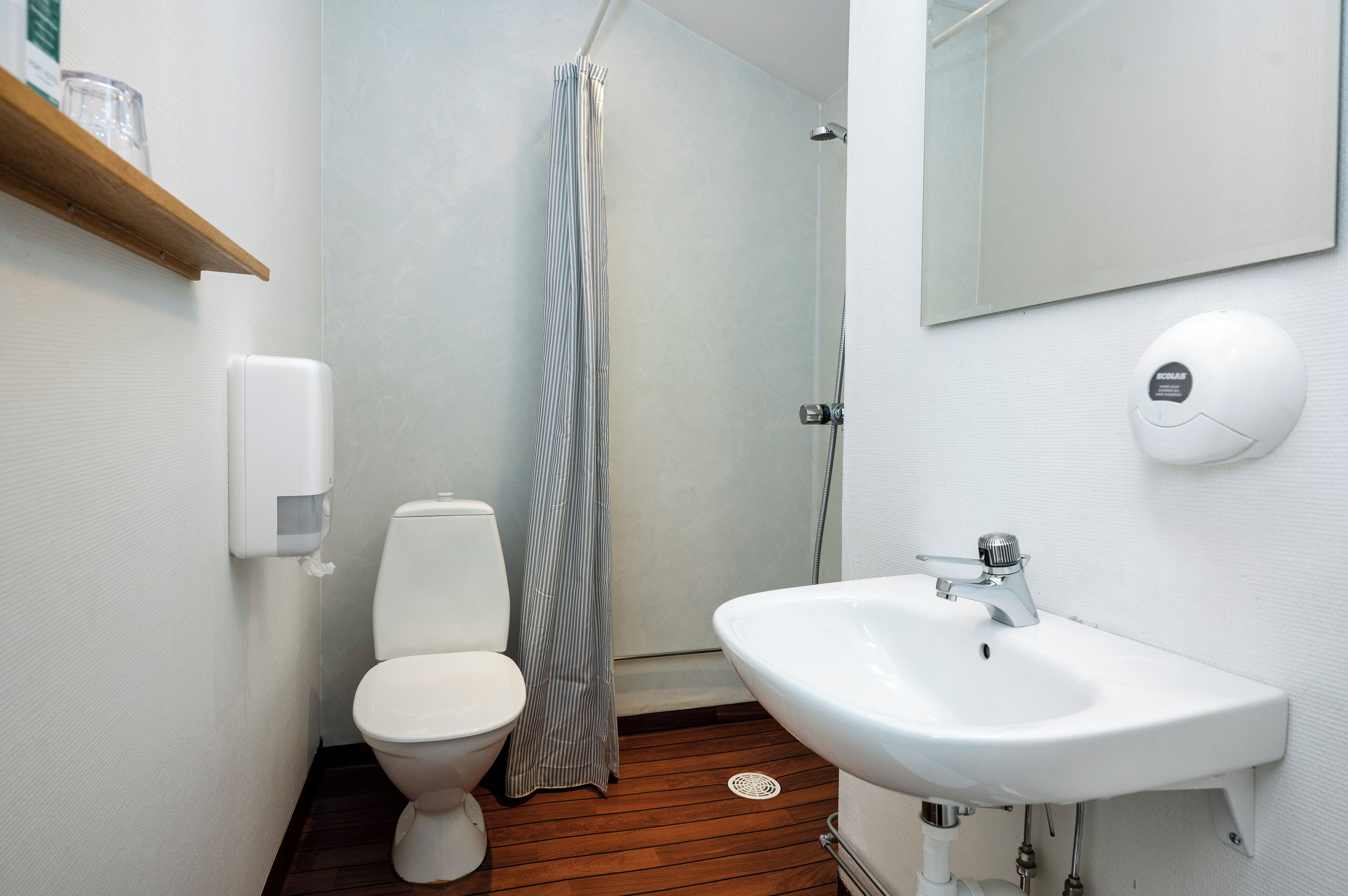 economy single room, 1 single bed (small) | bathroom | shower, hair dryer, towels, soap