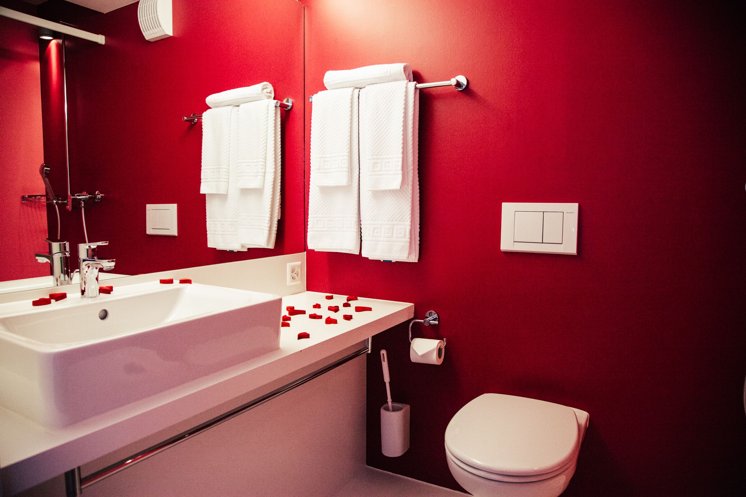 shower, free toiletries, hair dryer, slippers