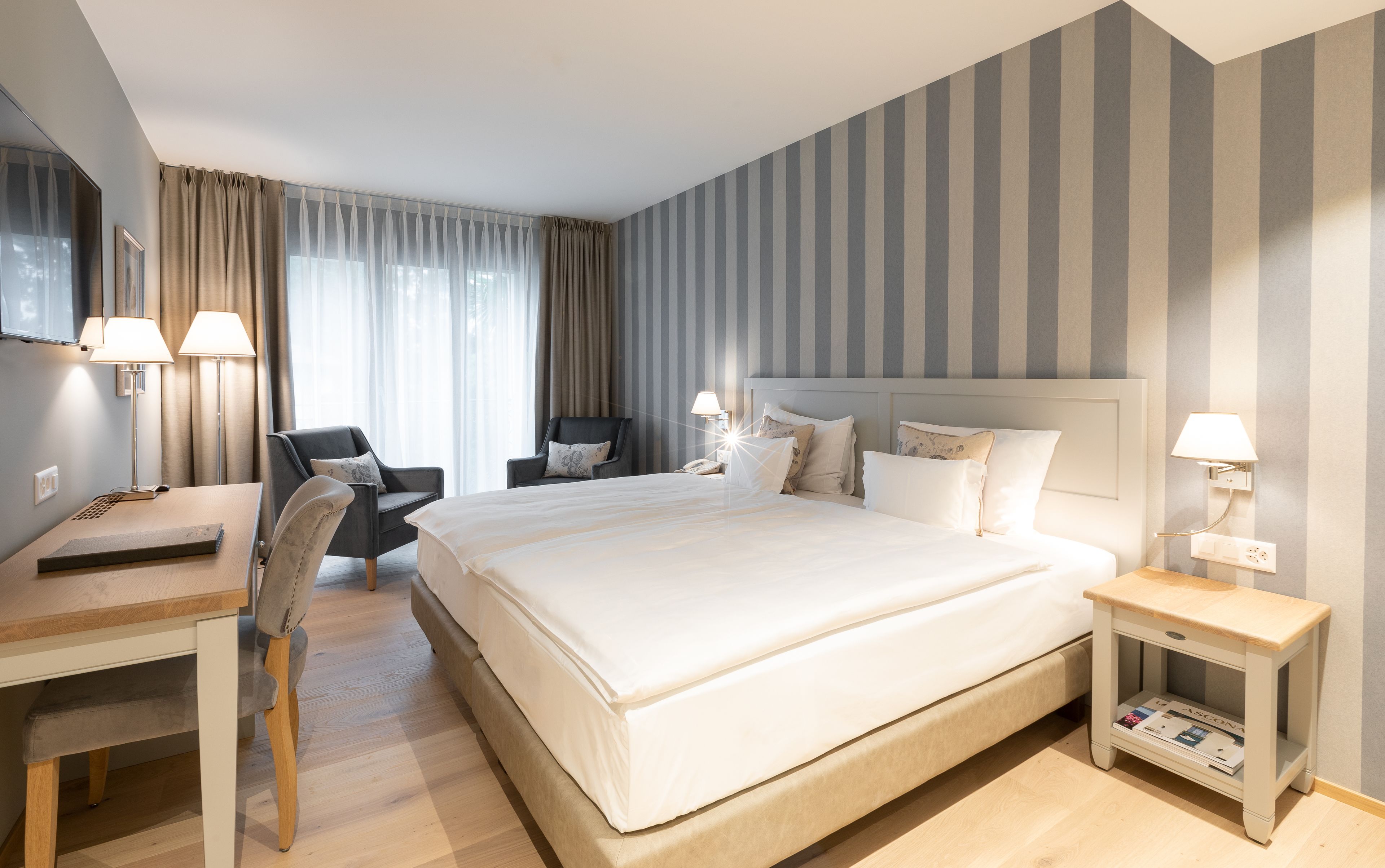 Habitación doble estándar, 2 camas individuales | Minibar, caja de seguridad en la habitación, escritorio y wifi gratis 