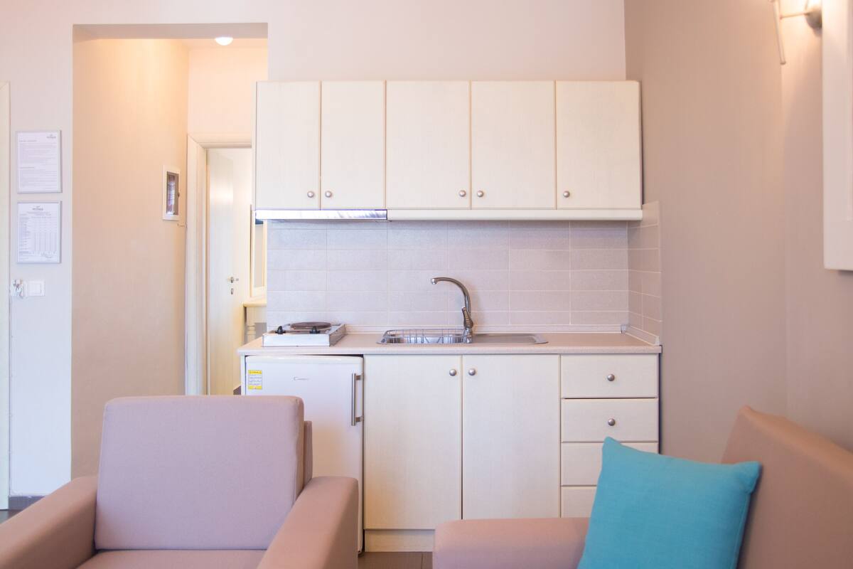 Appartement exécutif, 1 chambre | Cuisinette privée | CafetiÚre-théiÚre, bouilloire électrique, chaise haute