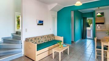 Maisonette, Meerblick | Wohnbereich | Flachbildfernseher, DVD-Player