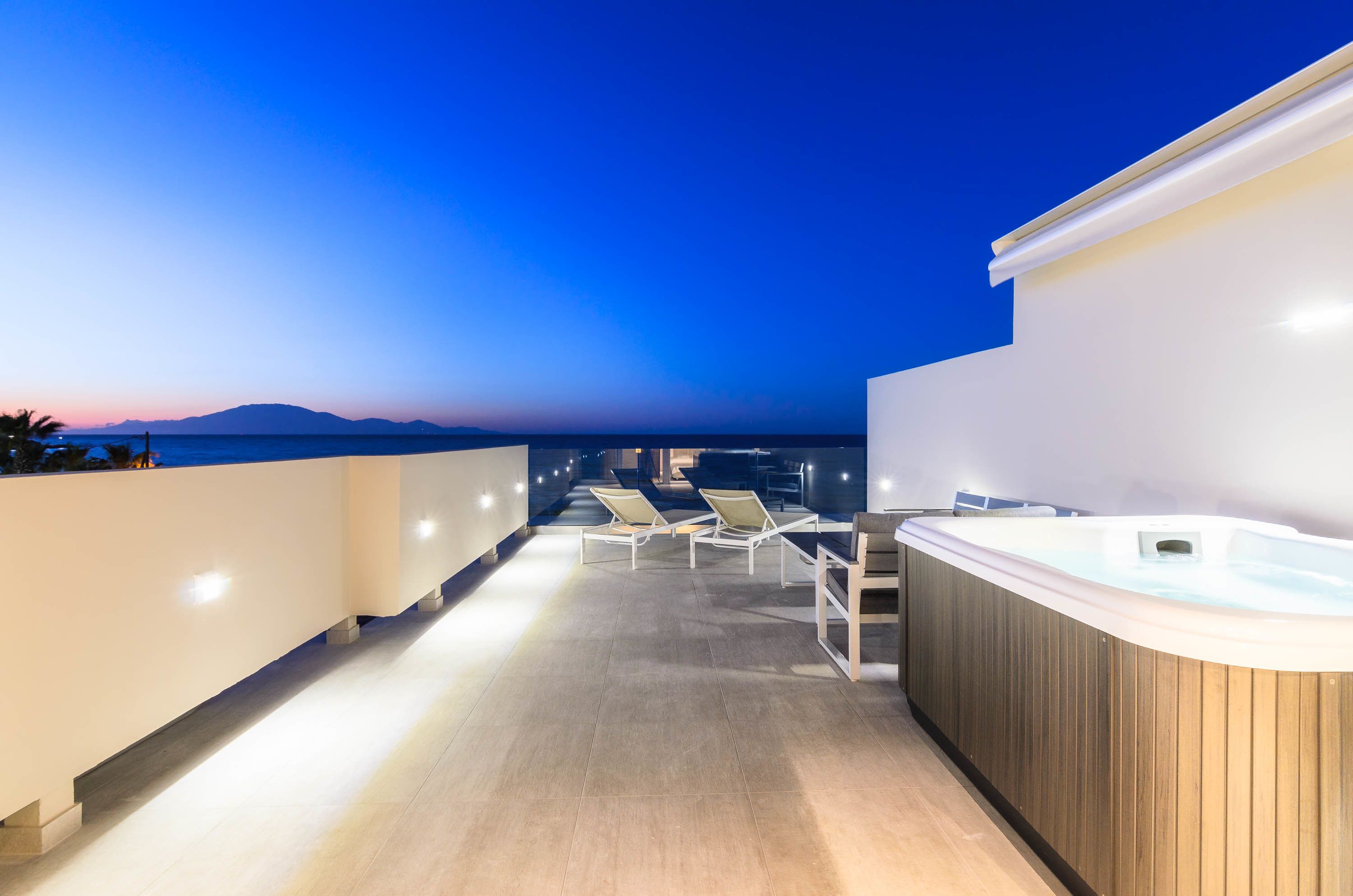 luxury suite, sea view, sea facing | terrace/patio