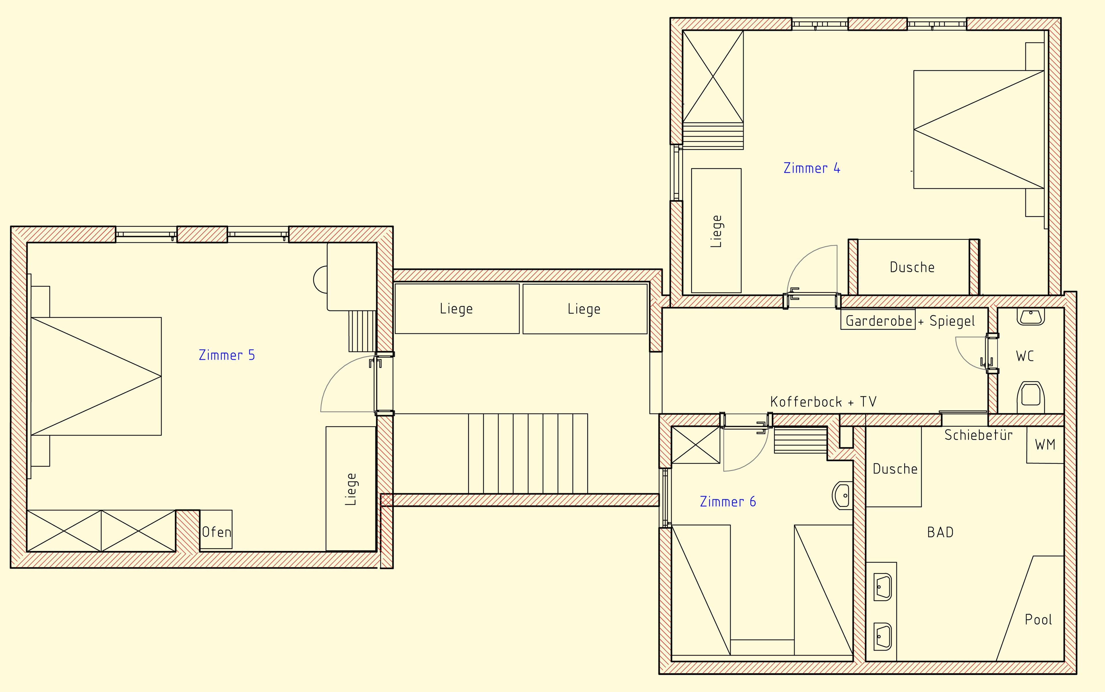 family house, 6 bedrooms | floor plan