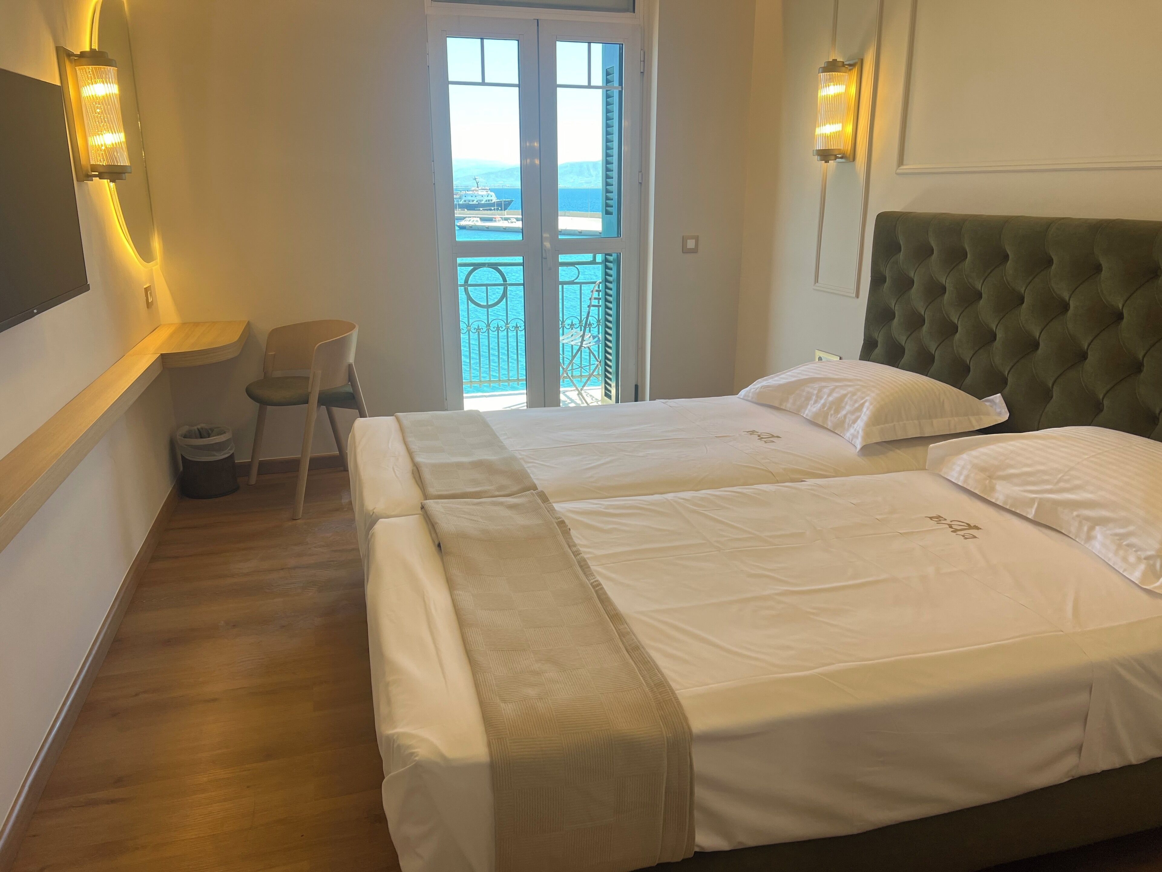 superior room, 1 double or 2 single beds, sea view | 1 bedroom, in-room safe, soundproofing, free wifi