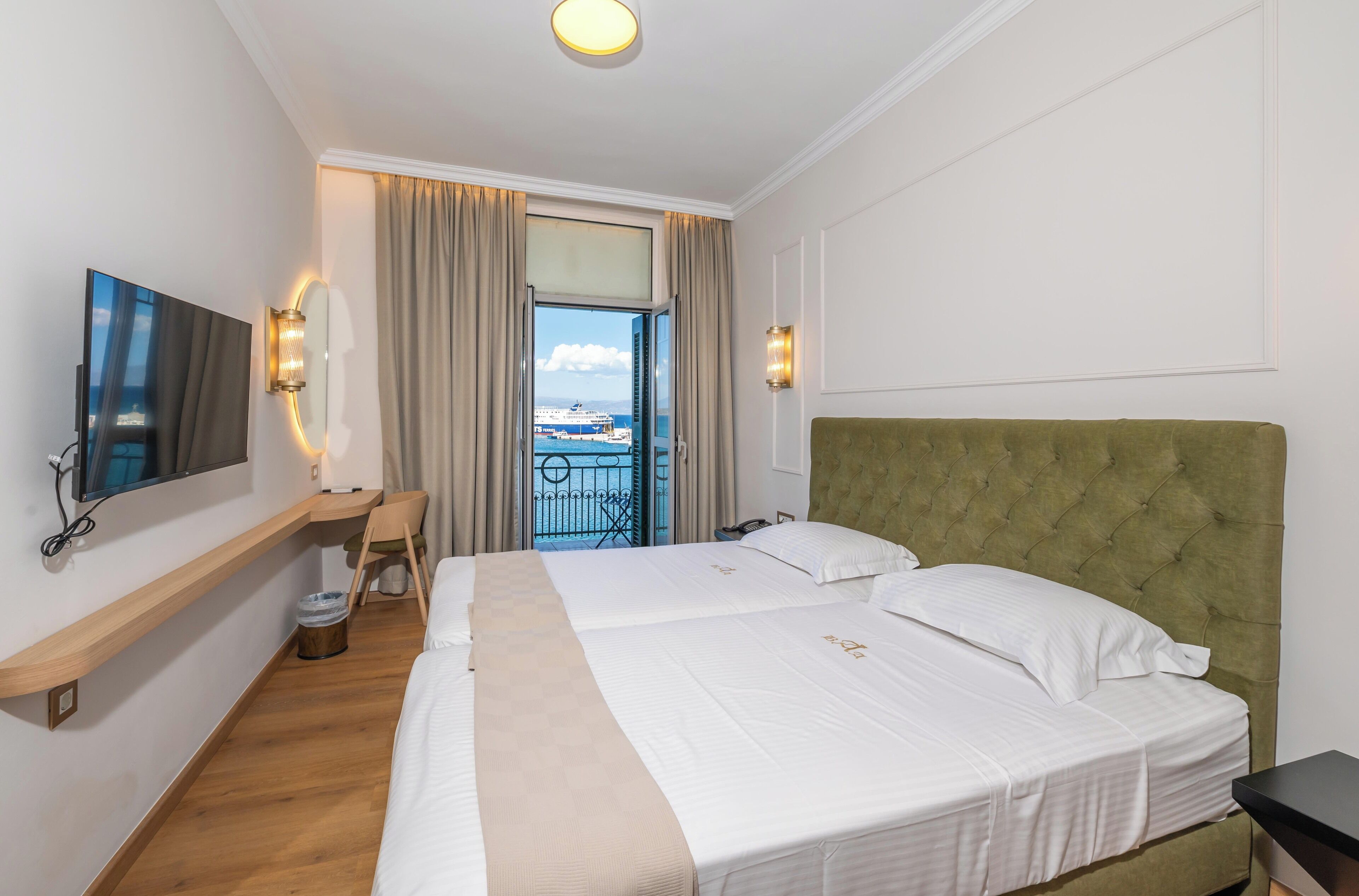 superior room, 1 double or 2 single beds, sea view | 1 bedroom, in-room safe, soundproofing, free wifi