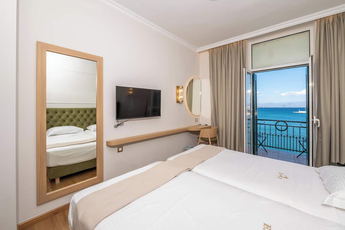 superior room, 1 double or 2 single beds, sea view | 1 bedroom, in-room safe, soundproofing, free wifi