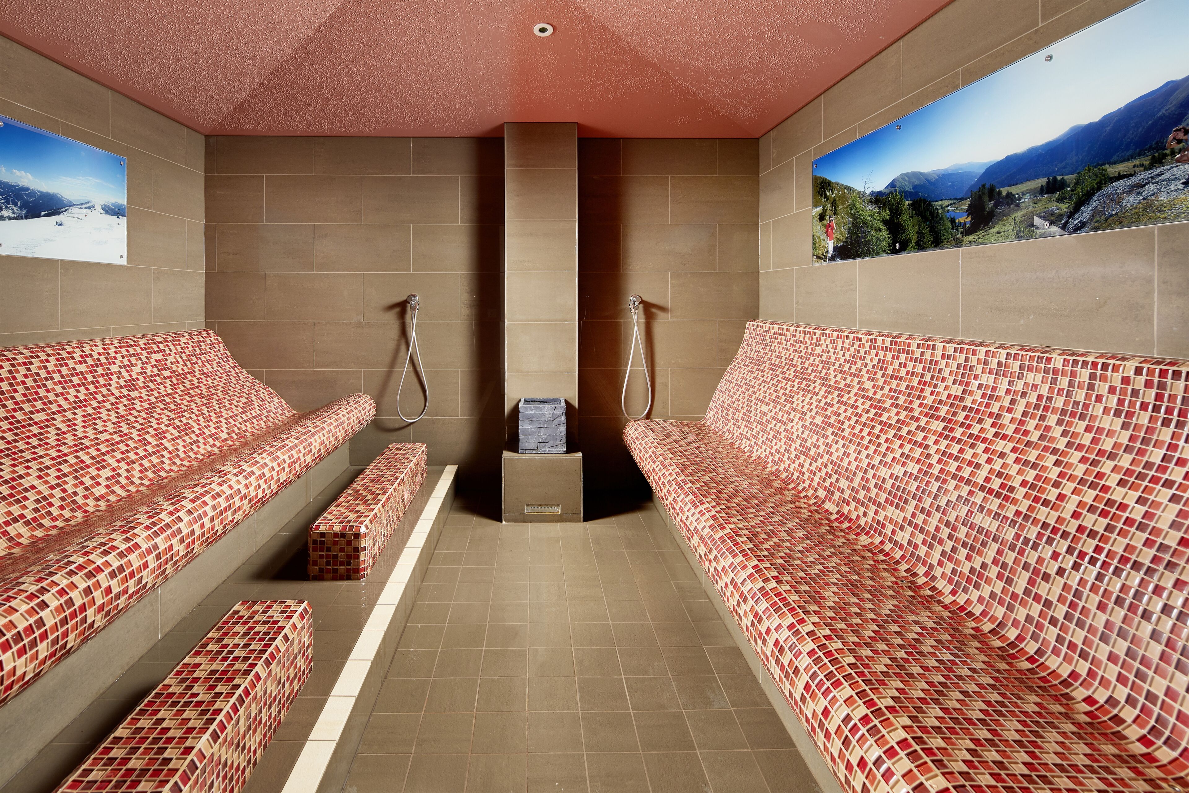 sauna, hot tub, steam room, hot stone massages, deep-tissue massages