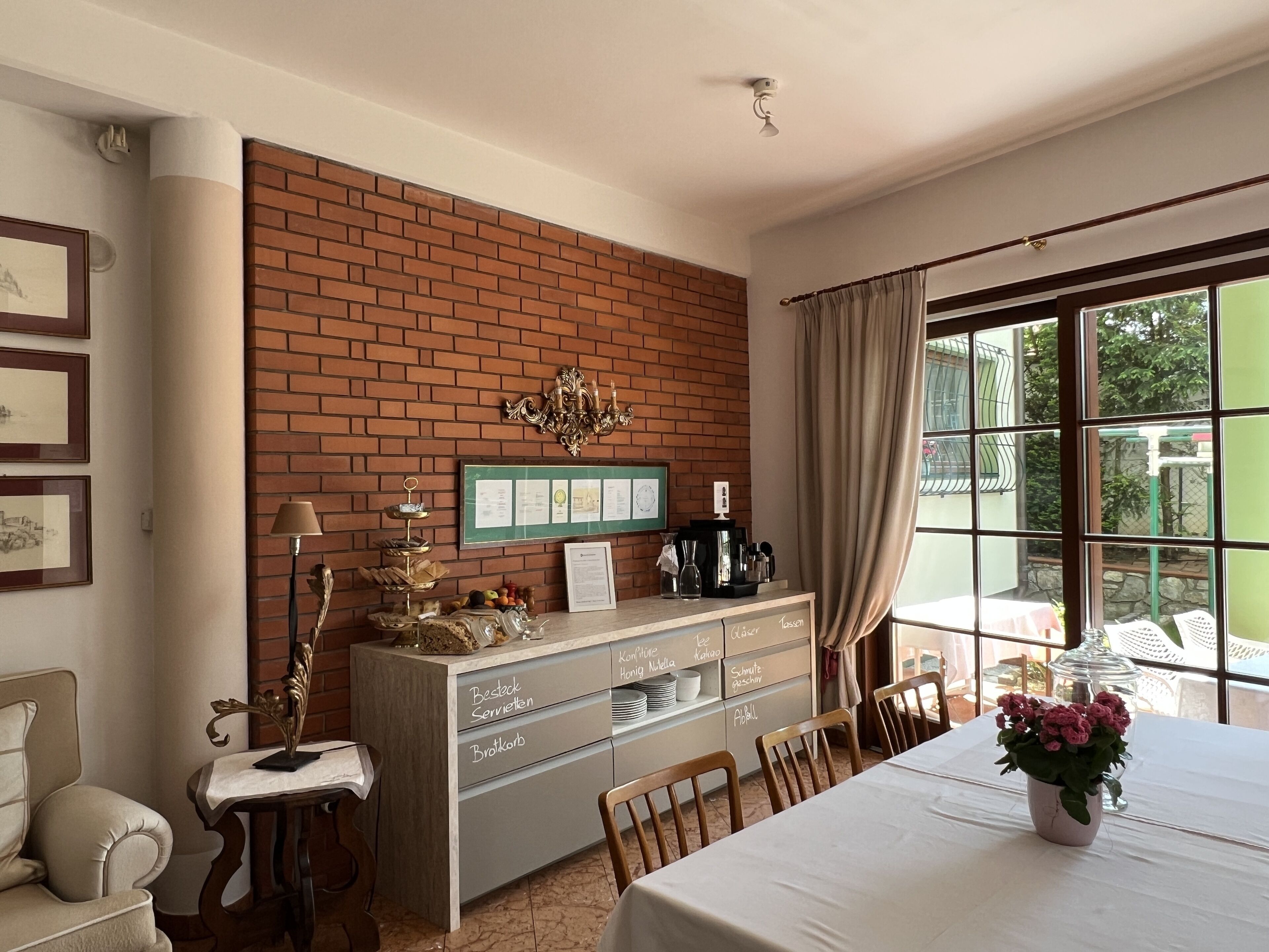 daily self-service breakfast (eur 12 per person)